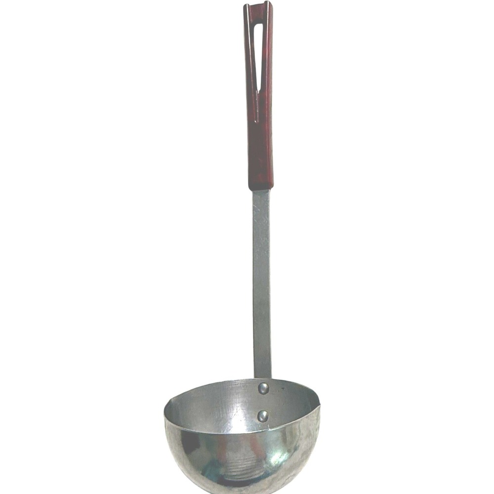 Stanhome Stainless Steel Soup Ladle‎ Silver Brown Vintage  MCM Made in USA